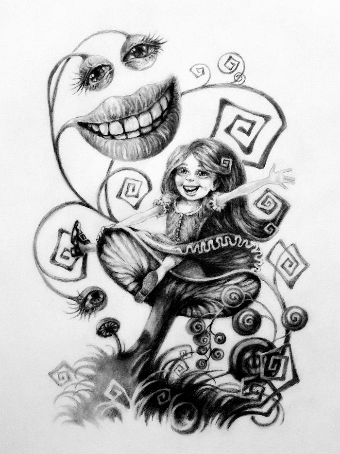 Illustrations from the series Alice - My, My, Creation, Drawing, Sergoz, Illustrations, Art, Graphics, Longpost, Alice in Wonderland