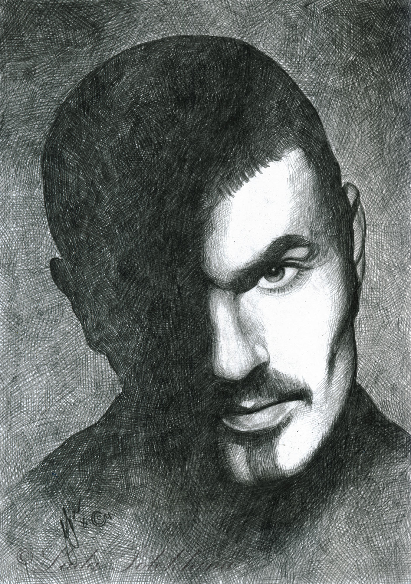 Last Christmas - My, My, Drawing, Portrait, George Michael, Last christmas, Graphics, Pencil