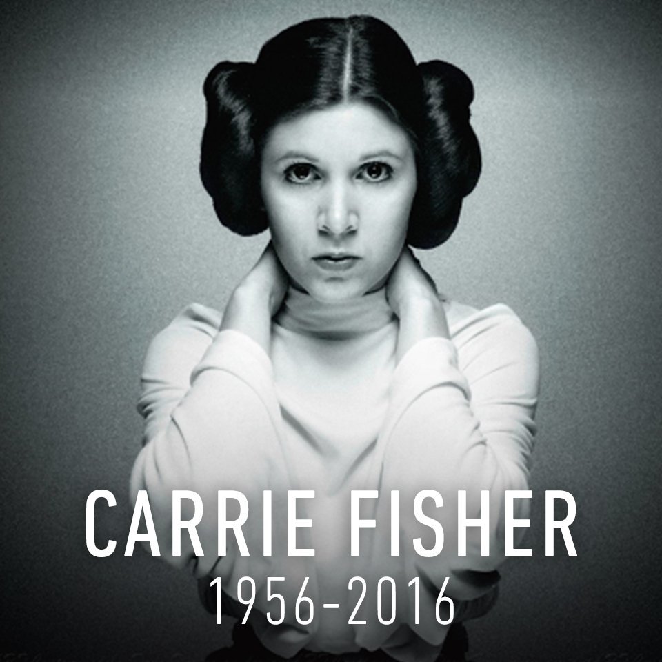 Carrie Fisher 1956-2016 - Star Wars, Princess Leia, Sadness