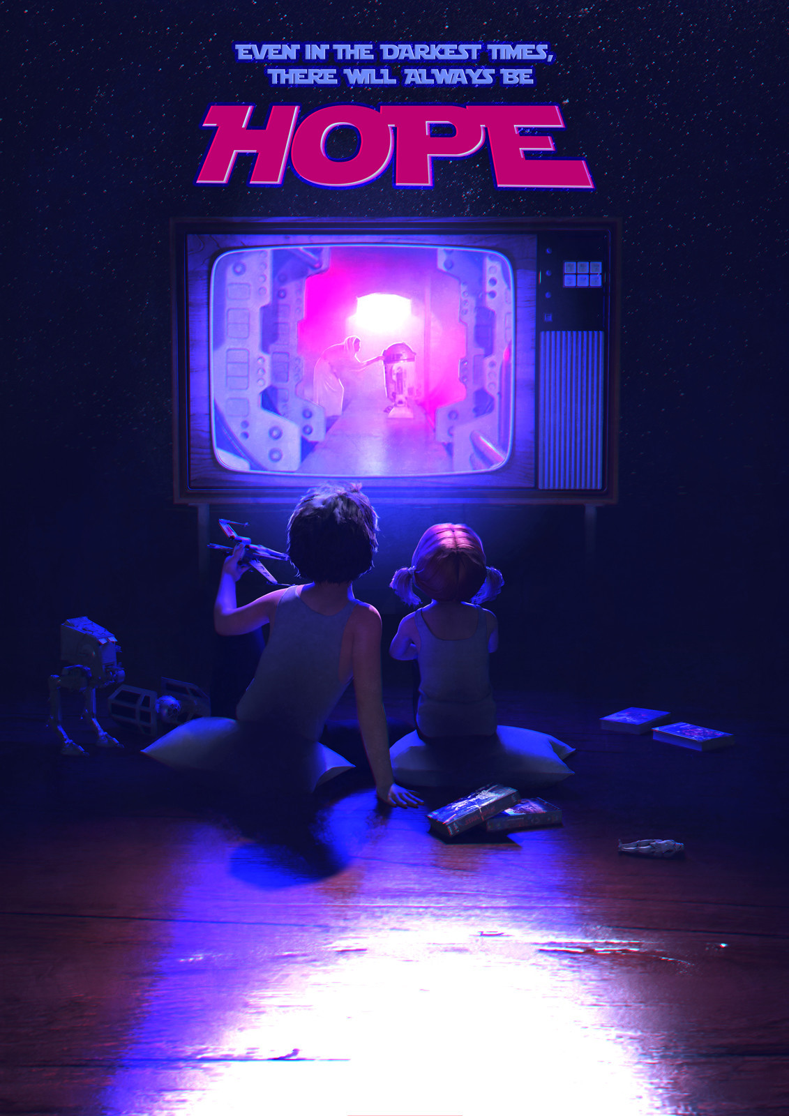 Hope: Princess Leia Tribute by Guillem H. Pongiluppi - Carrie Fisher, , Star Wars, , , R2d2, The television, VHS, Star Wars IV: A New Hope