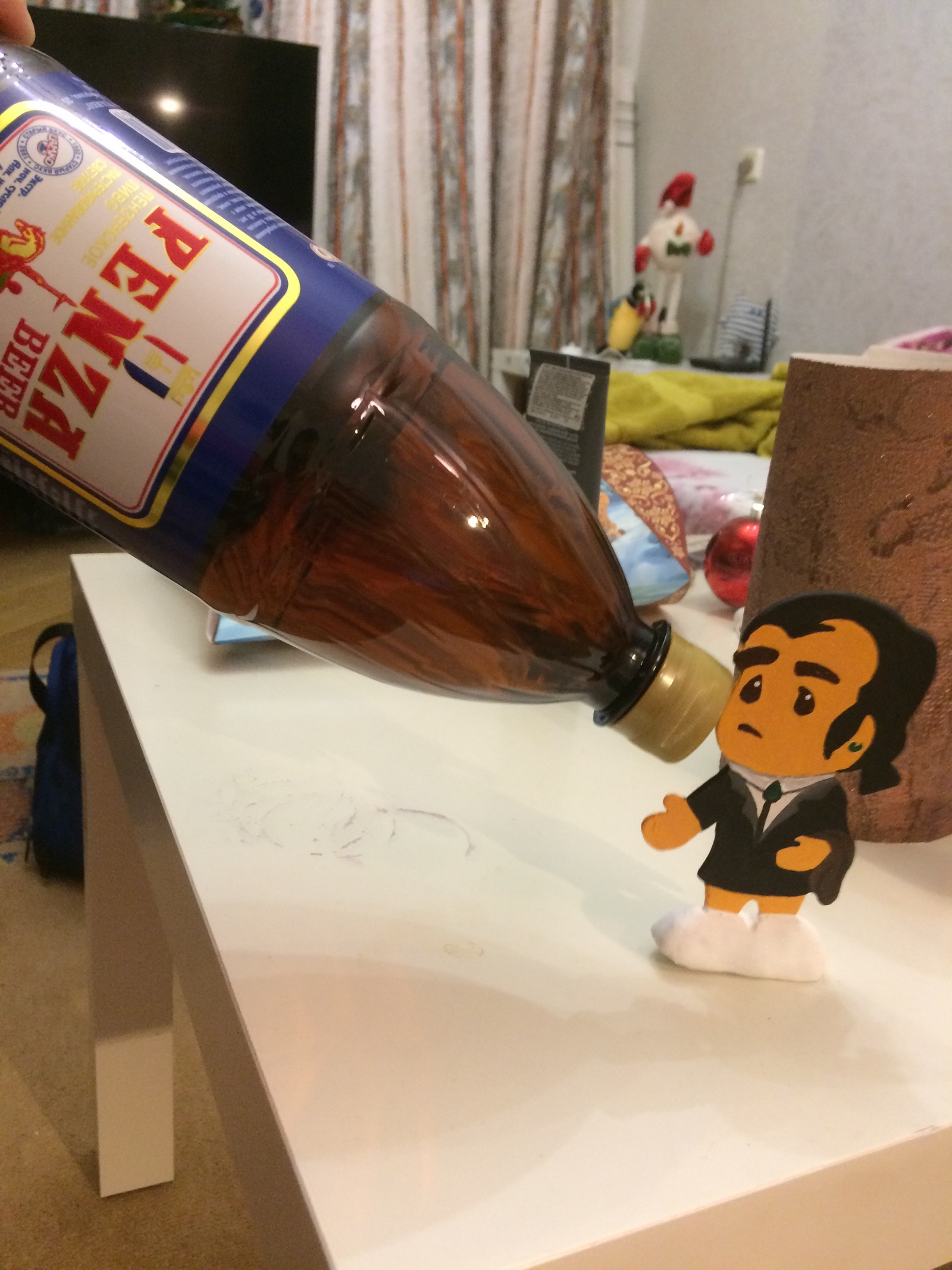 Travolta came to me from Penza! - My, Secret Santa, Gift exchange, Moscow, Penza, Beer, GIF, Longpost, Confused Travolta, Cookie