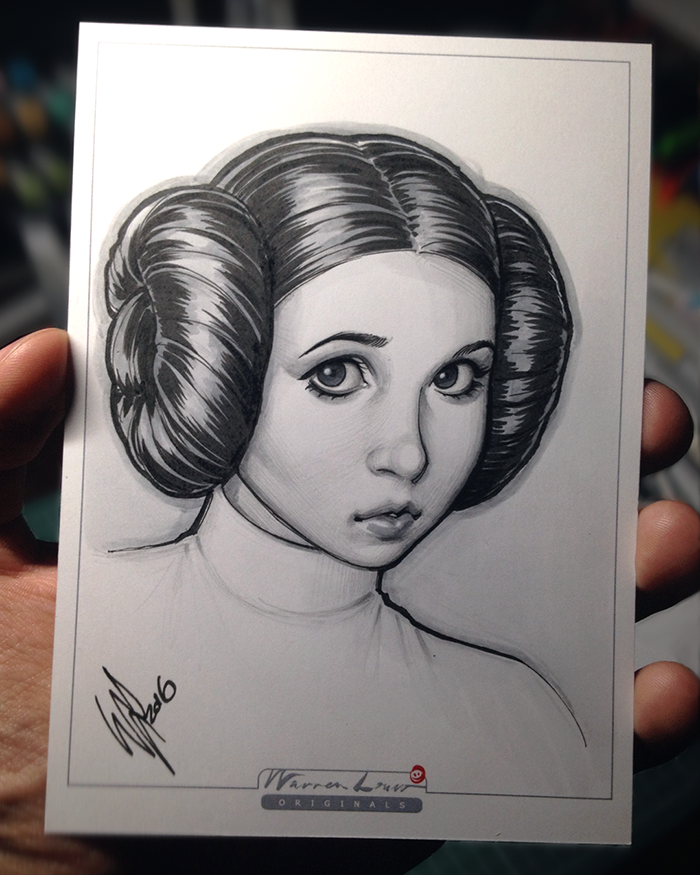 Princess Leia - Carrie Fisher, Drawing, Star Wars, Princess Leia