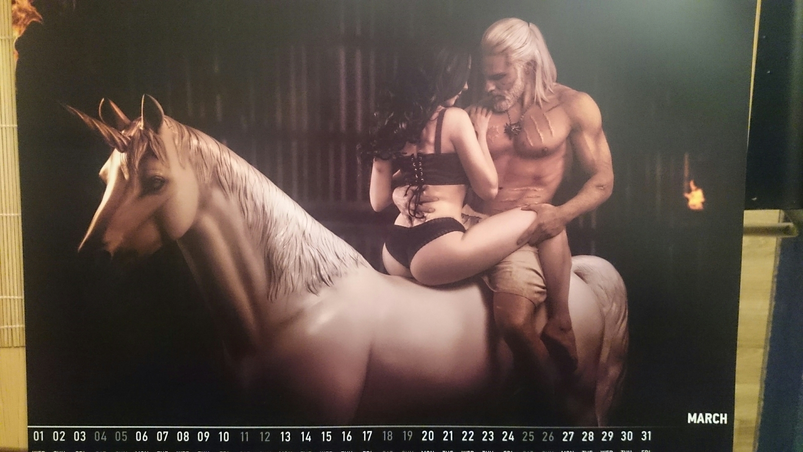 The Witcher, the contents of the official calendar for 2017 - NSFW, My, Cosplay, Geralt of Rivia, The Witcher 3: Wild Hunt, The calendar, Longpost