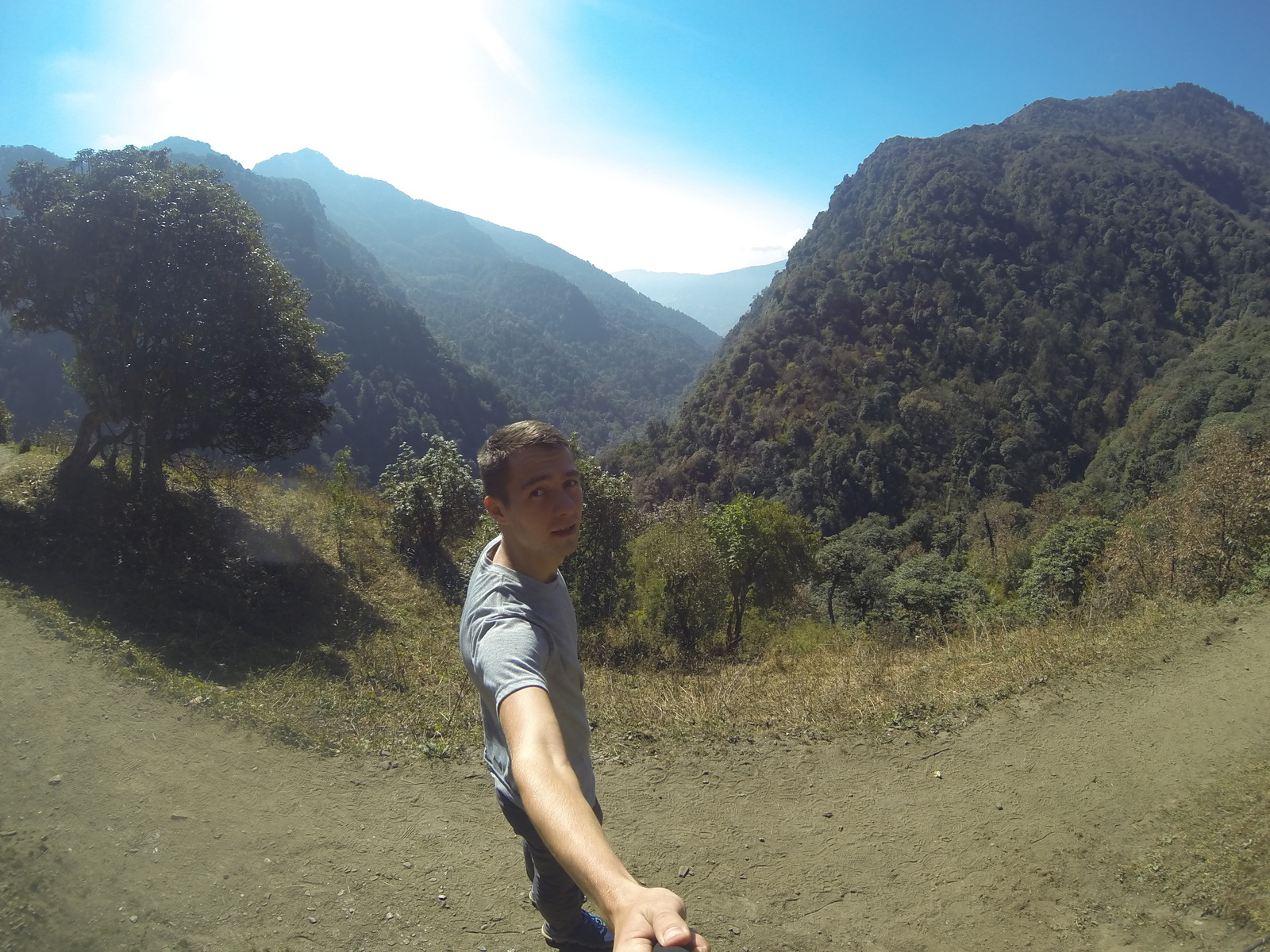 With a backpack around the world. Day 112-113. Nepal. The third and last day of the track, pain in the calves, tangerines and the finish line. - My, SrГјkzakompomiru, Travels, Longpost, Asia, Interesting, Nepal, Himalayas, The mountains