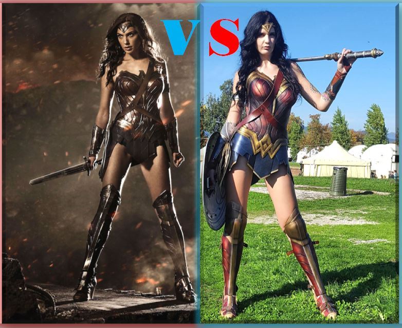 Wonder Woman: Original vs Сosplay - Чудо-Женщина, Галь Гадот, Косплей, Original, Девушки, Фото, DC Comics, Комиксы