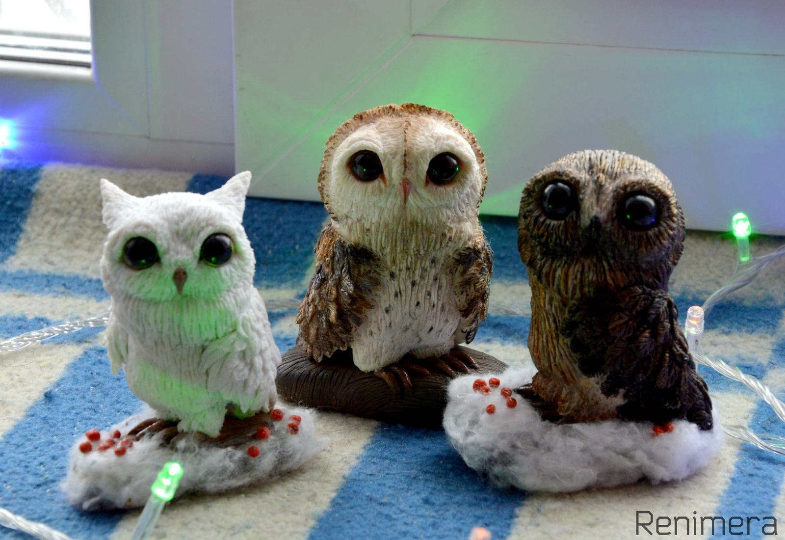 My polymer clay owls - My, Polymer clay, Handmade, Owl, Figurine, Creation, Figurines