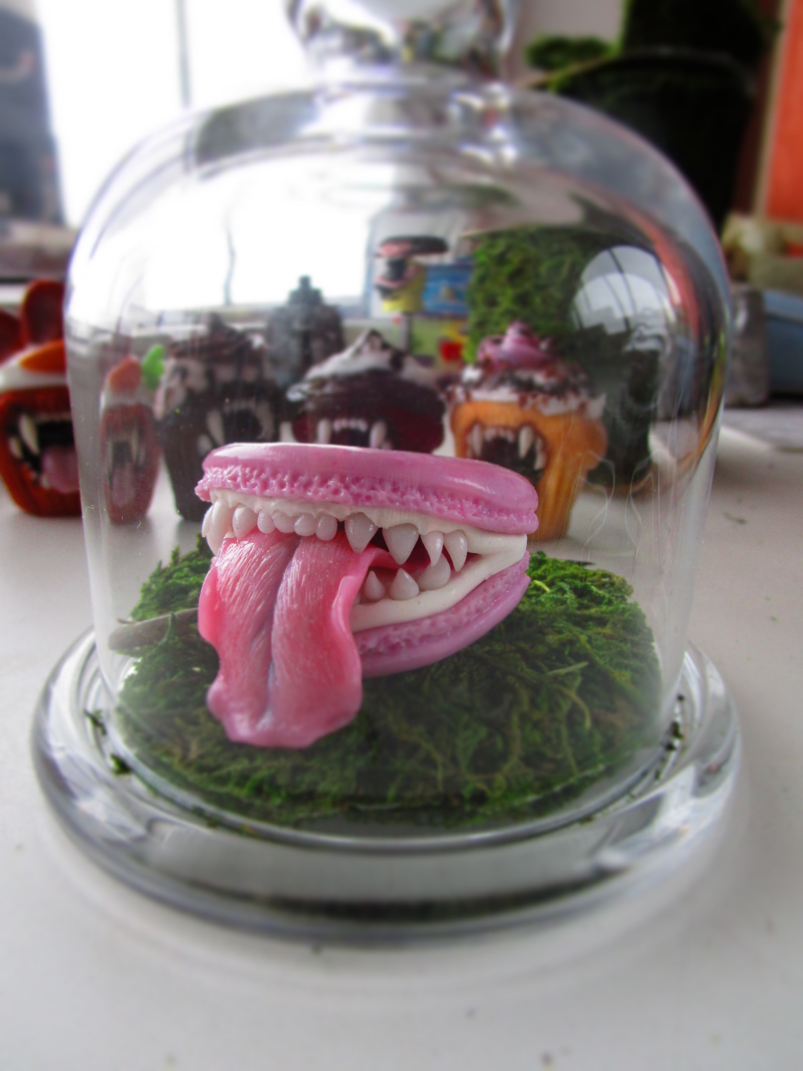 Predatory French macaroon Nibbler (French nibbler) - My, Polymer clay, Sweets of the face, With your own hands, Longpost