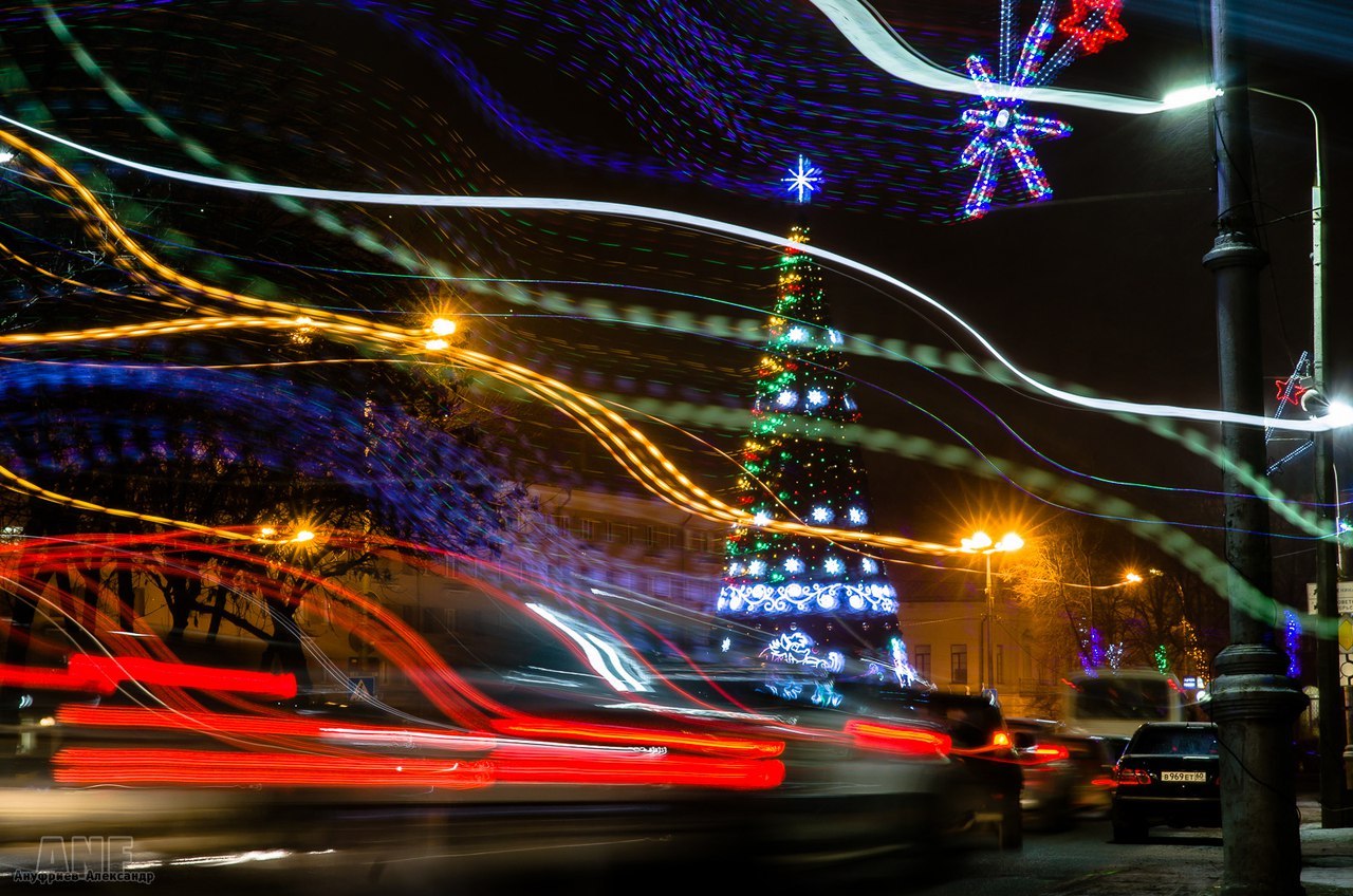 New Year's PSKOV :) - Pskov, New Year, Christmas trees, Tangerines, , , Longpost