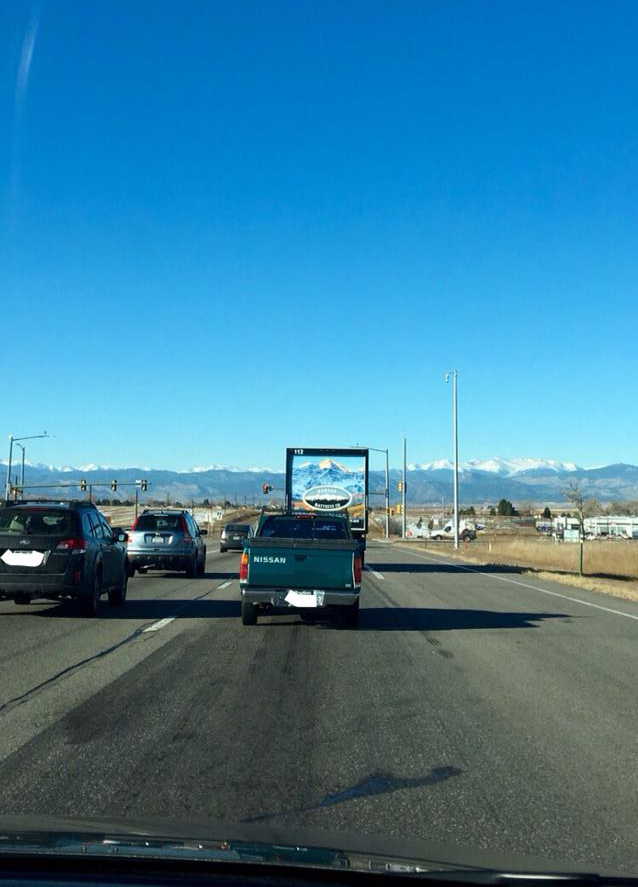 A truck that perfectly complements the landscape - Truck, The mountains, Landscape, Addition