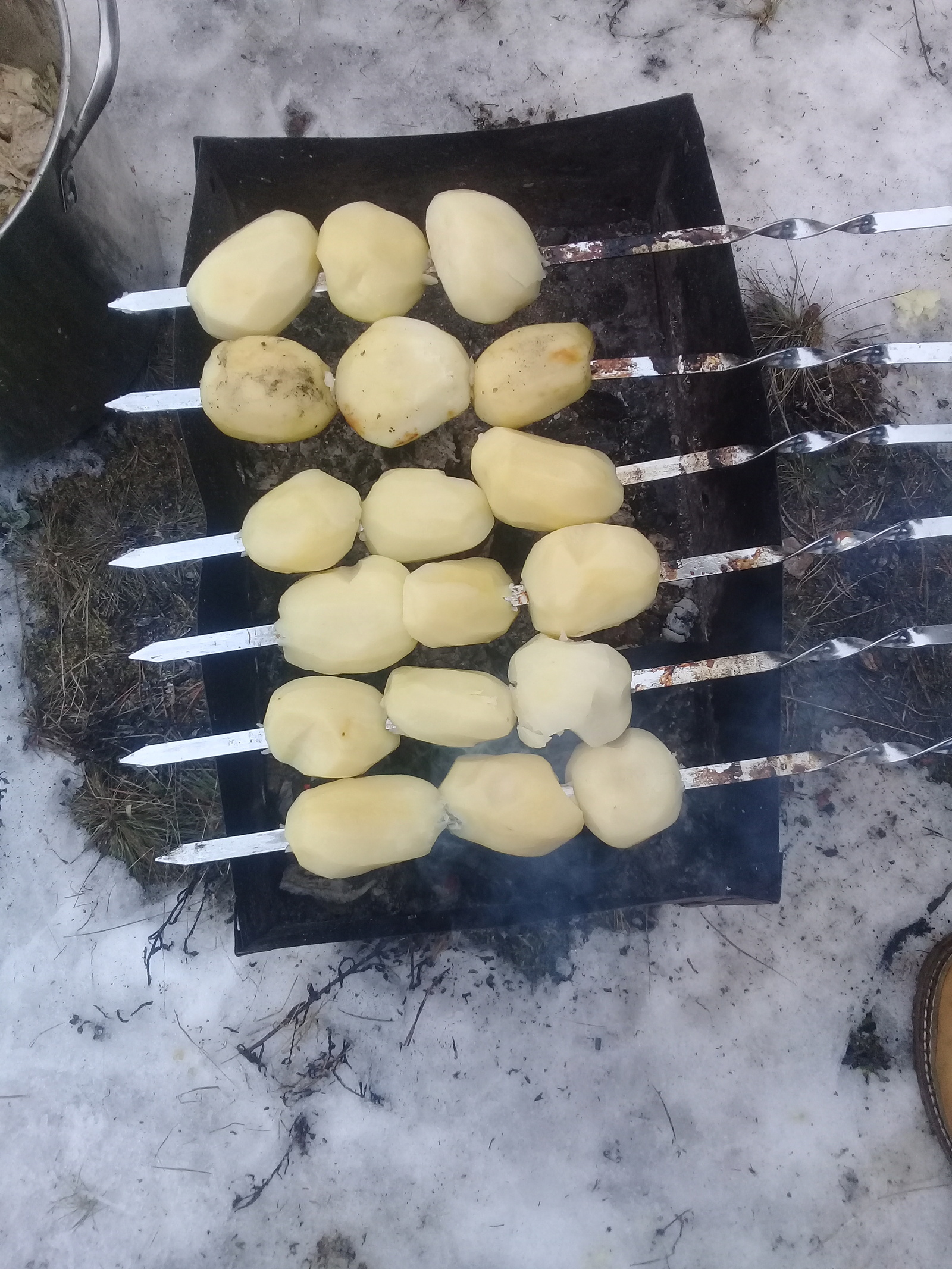 Belarusian barbecue - My, Potato, Shashlik