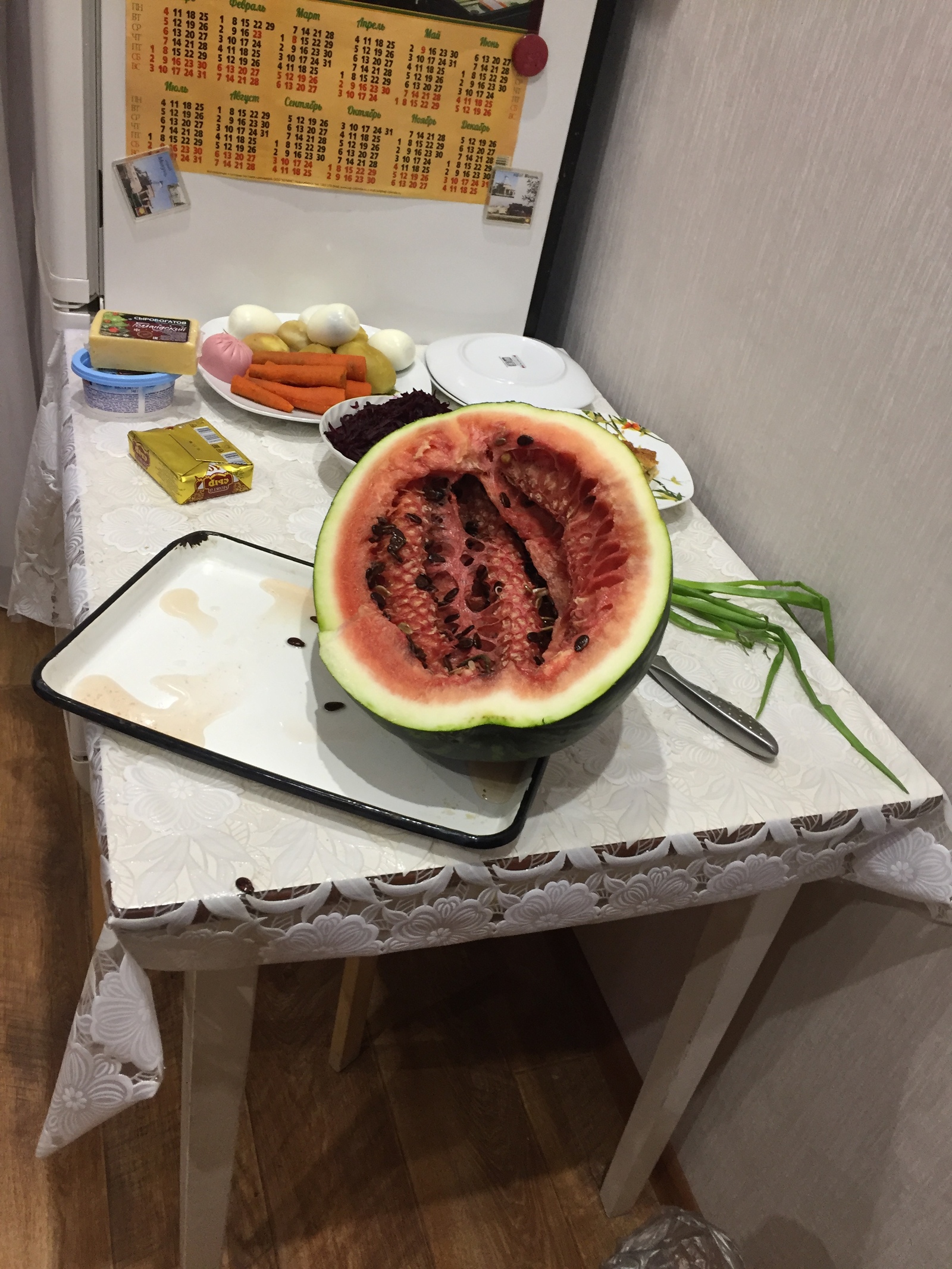 My 5 kopecks on the subject of watermelons ... - My, Watermelon, New Year, Storage, Did not work out