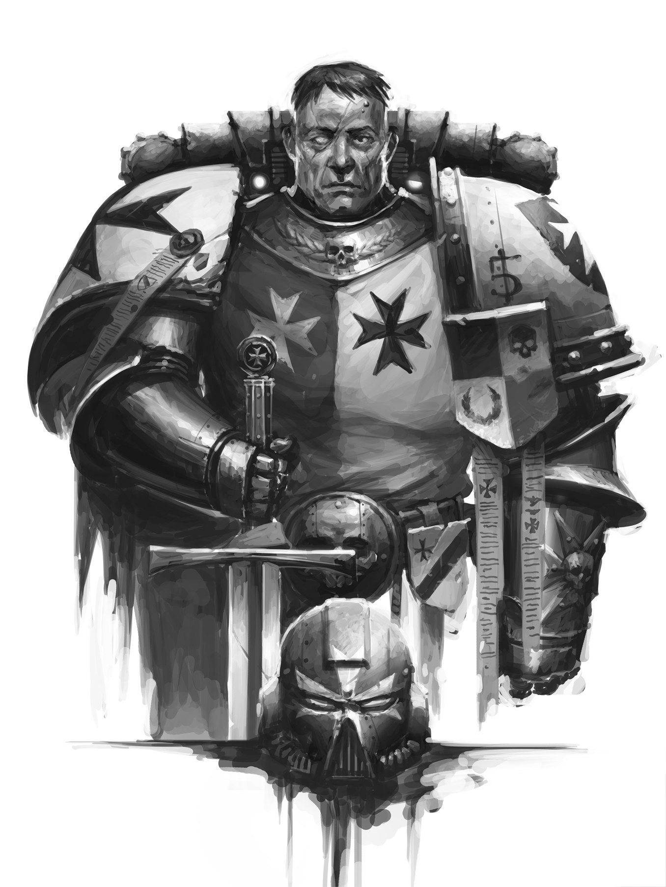 New Year's gift from Misha - Warhammer 40k, Black templars, Adeptus Astartes, Savier