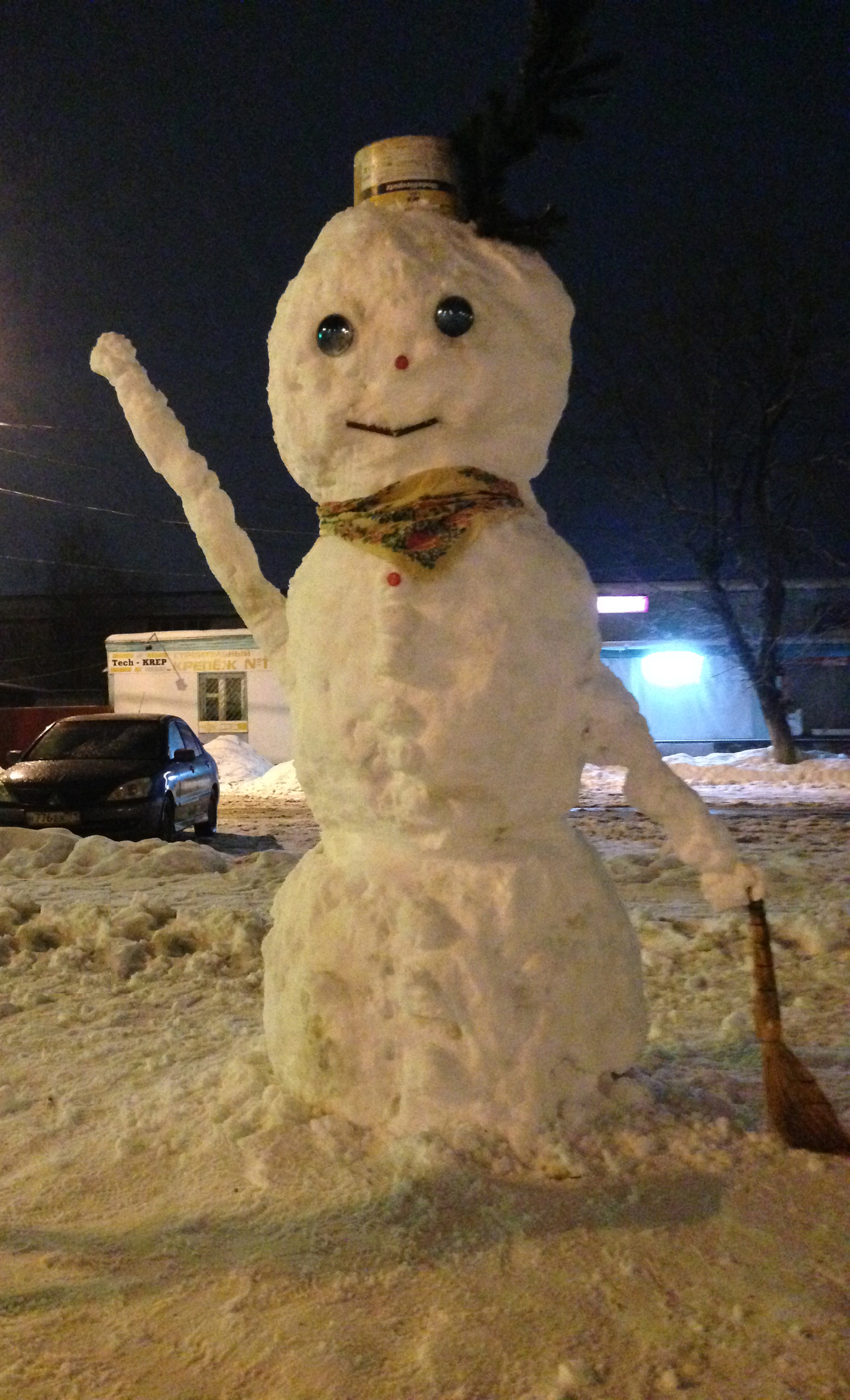 Here's a handsome man I met today! - My, snowman, New Year