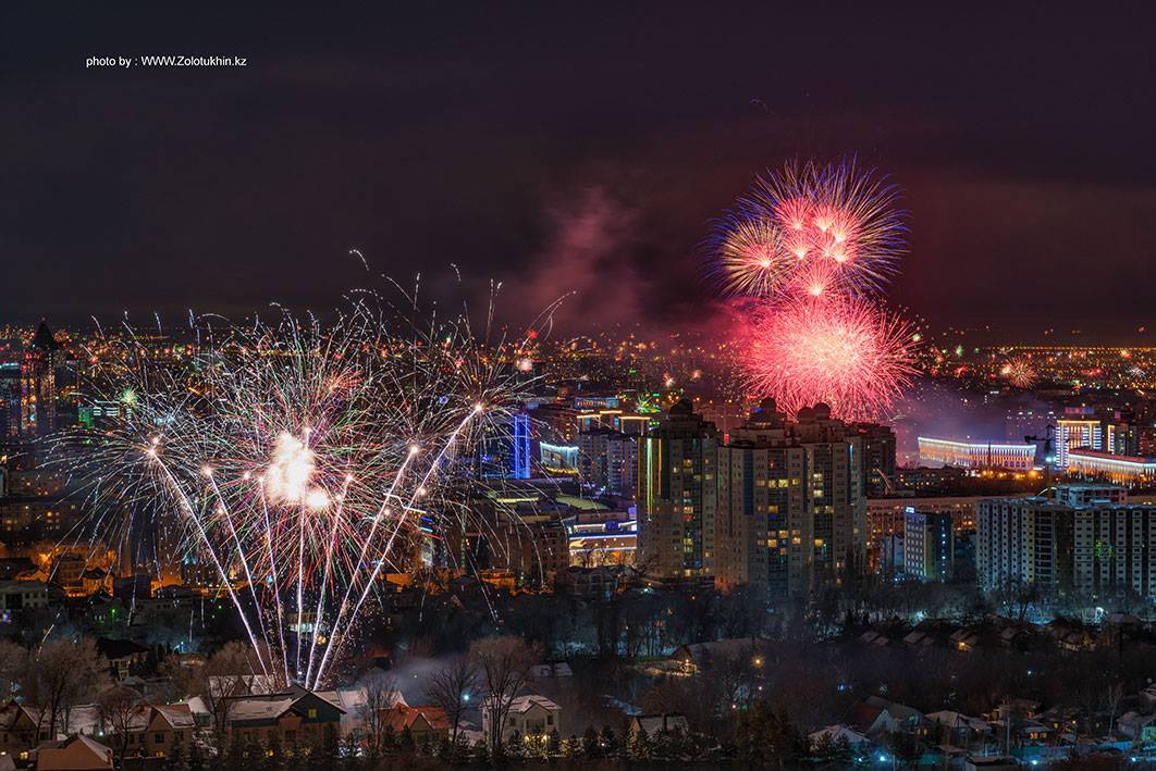 New Year's Almaty - Almaty, New Year, Fireworks, Longpost