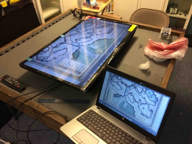 Цифровой игровой стол для Dungeons & Dragons - Dungeons & Dragons, Игровой стол, Настольные игры, Длиннопост, Крафт, Телевизор, Компьютерный стол
