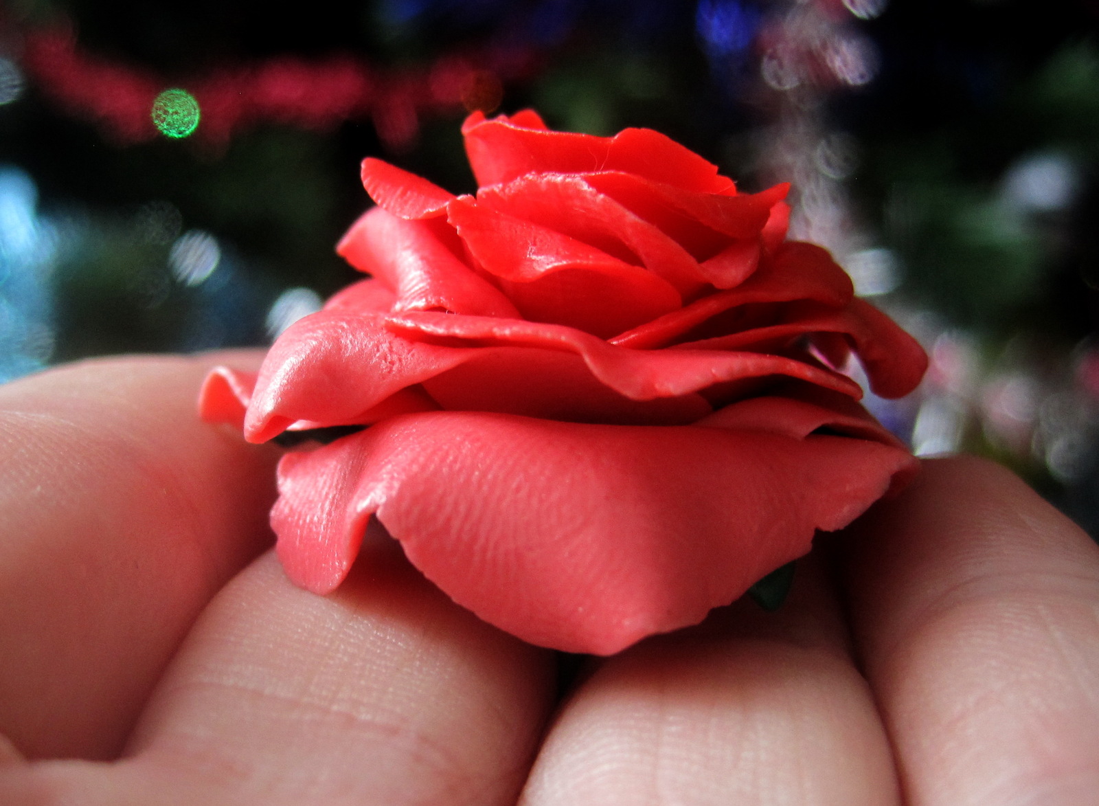 I'm still experimenting with polymer clay. - My, Polymer clay, the Rose, Creation, Longpost