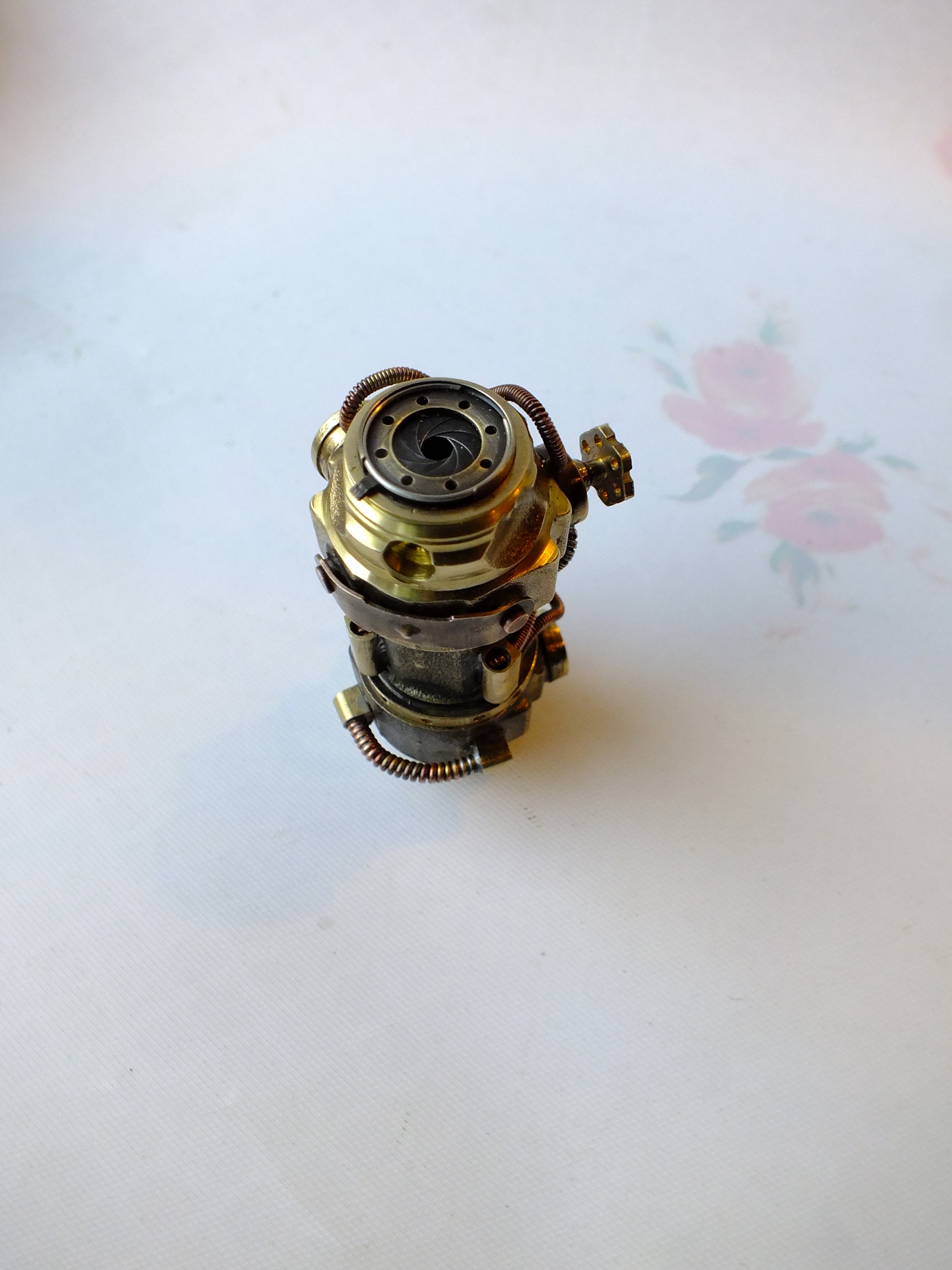 Flash drive with photo diaphragm :) - My, Steampunk flash drive, , USB, Flash drives, With your own hands, Dieselpunk, Video, Longpost