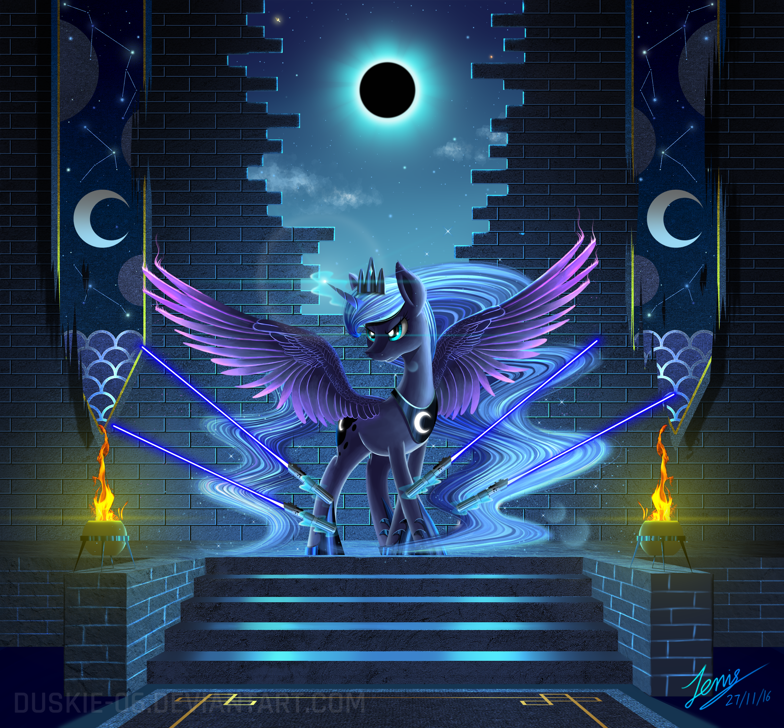 Whack-whack-whack - take away the finished one - My little pony, Princess luna, Star Wars