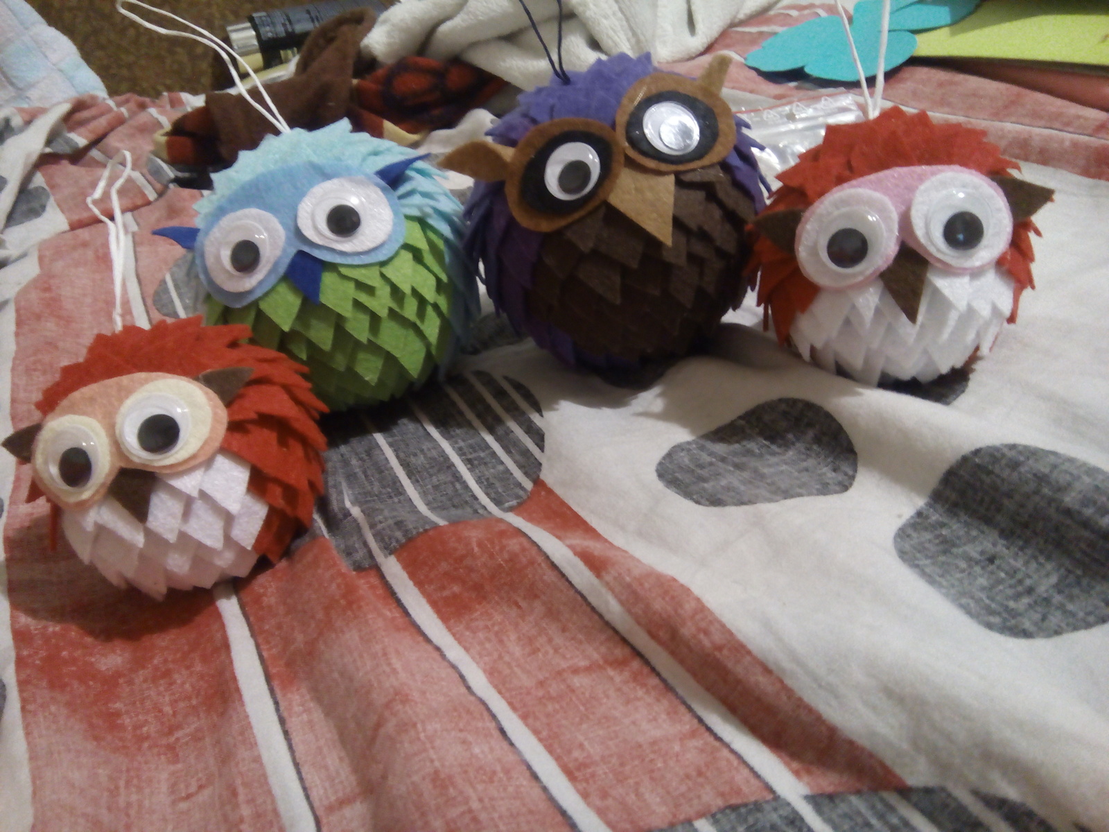 My Christmas owls - My, Owl, Christmas decorations, With your own hands, New Year, Creation, Presents, Longpost