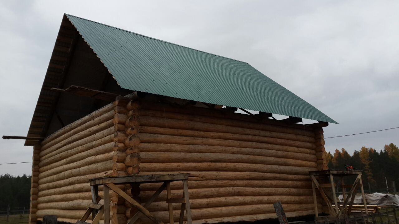 Results of 2016: put a log house under the roof - My, Building, Log house, Village, Longpost