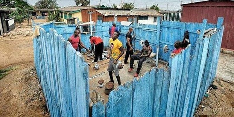 This is what an African bodybuilder's gym looks like - Body-building, Africa, Photo, Workout, Bodybuilders, Sport