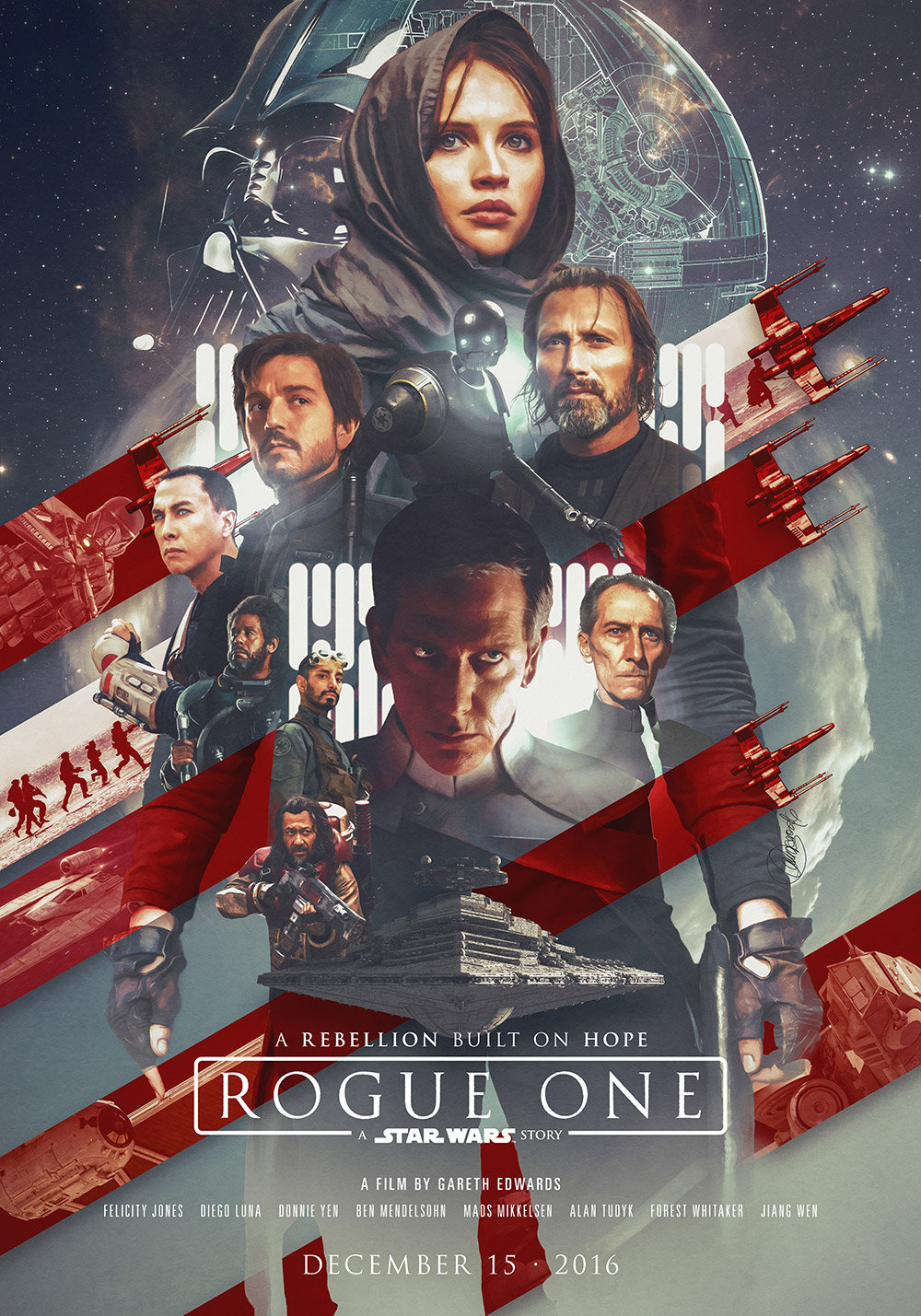 Изгой-один: Звёздные войны. Истории постер от Laura Racero - Rogue One: a Star Wars Story, Poster, Постер, Изгой-Один, Звездные войны: Изгой один