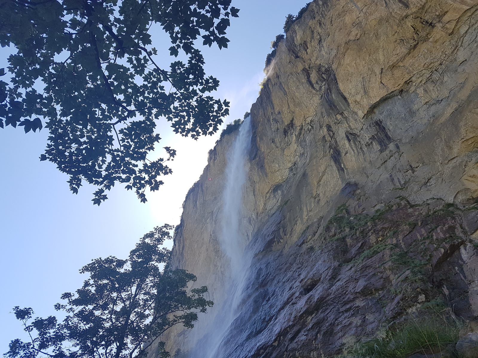 Waterfall Lauterbrunnen. Inside view - My, Switzerland, Waterfall, Travels, beauty, The mountains, Calmness, Longpost