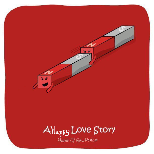 Not so sad love story - My, Magnet, Drawing, Magnetic pole