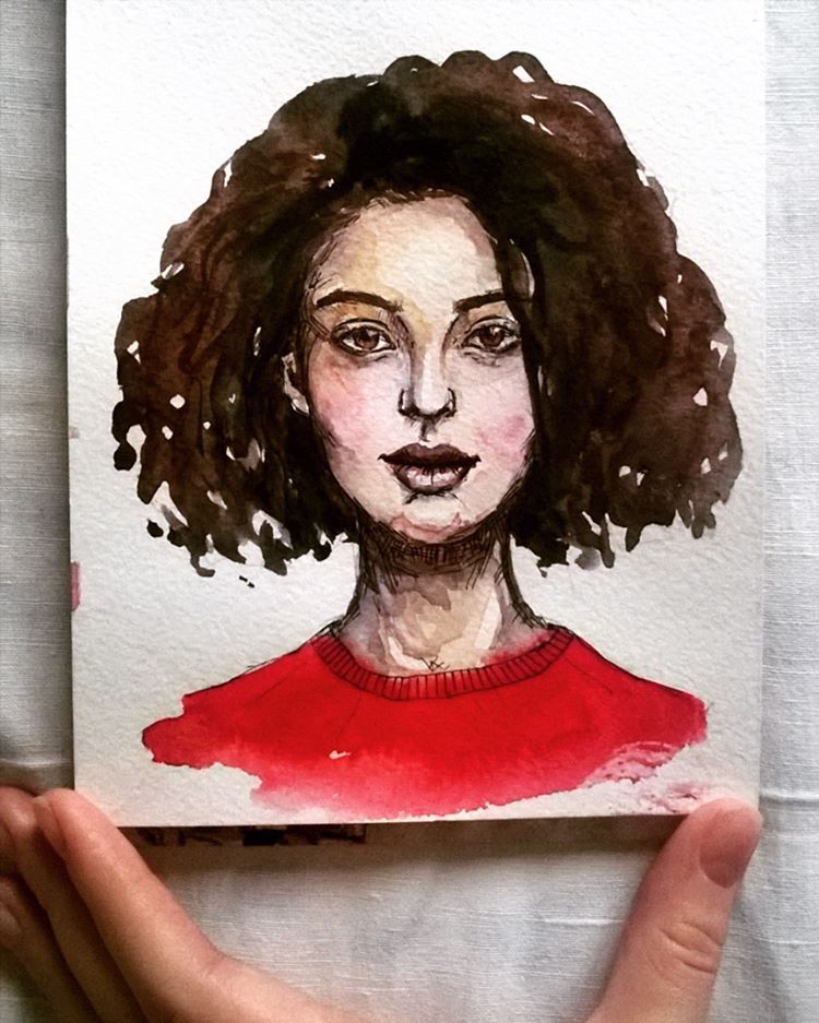 Few portraits - My, Drawing, Portrait, Painting, Watercolor, Longpost