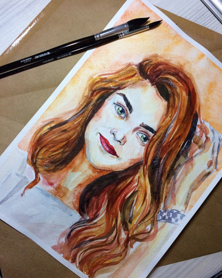 Few portraits - My, Drawing, Portrait, Painting, Watercolor, Longpost