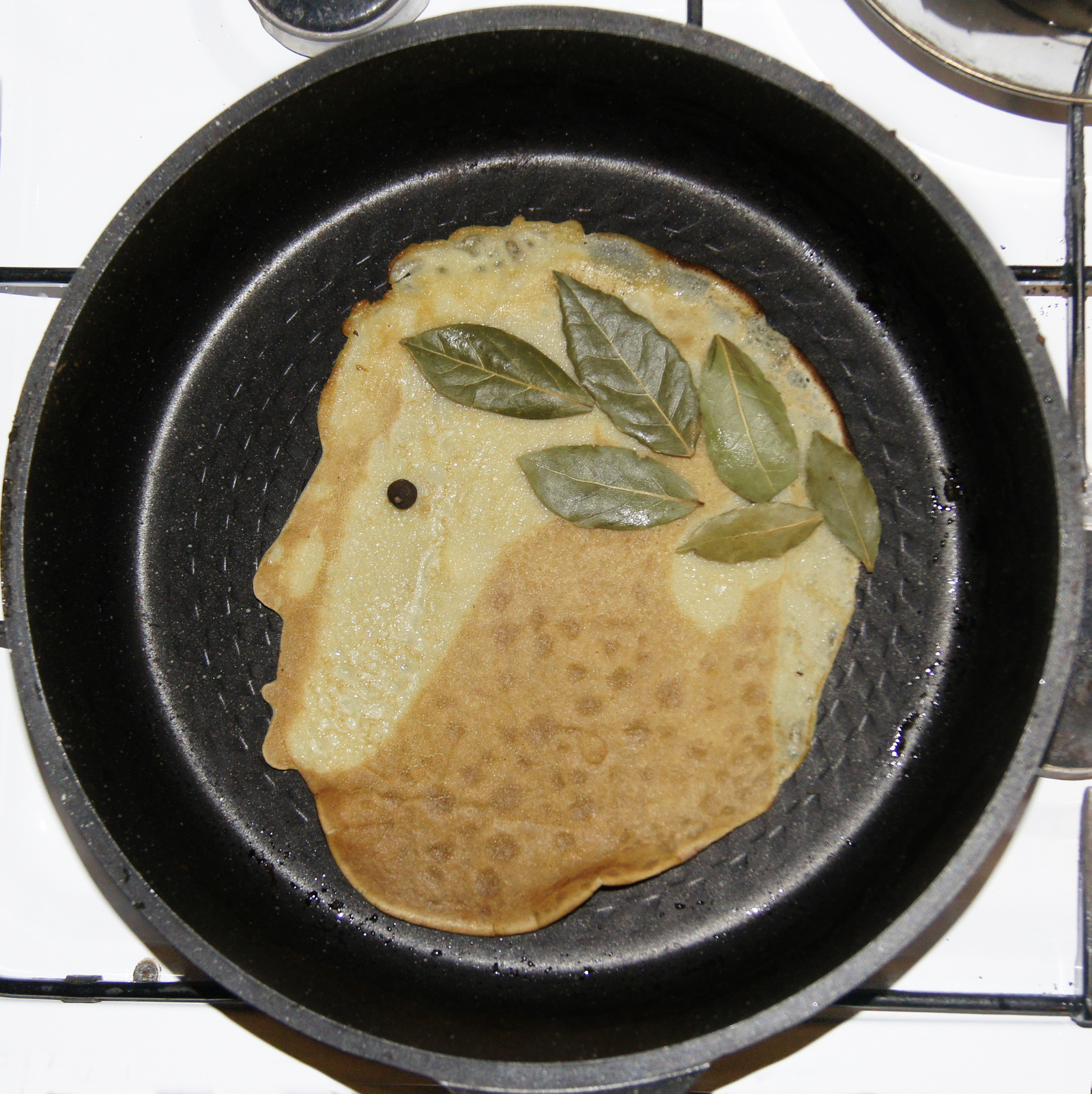 Caesar pancake - My, Cooking, Pancakes, Preparation, Food