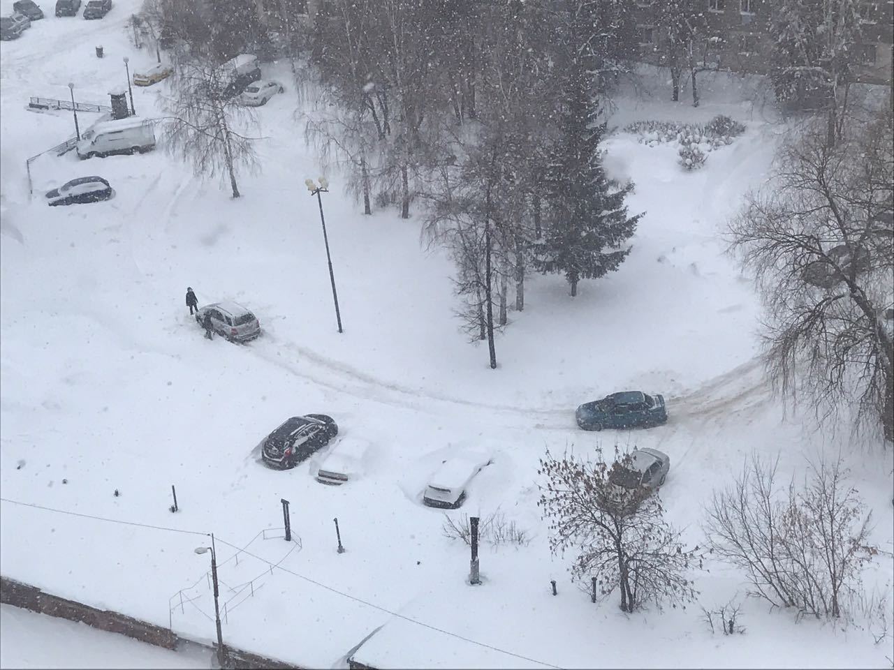 Snowfall in Ufa - Snowfall, Ufa, , , Longpost