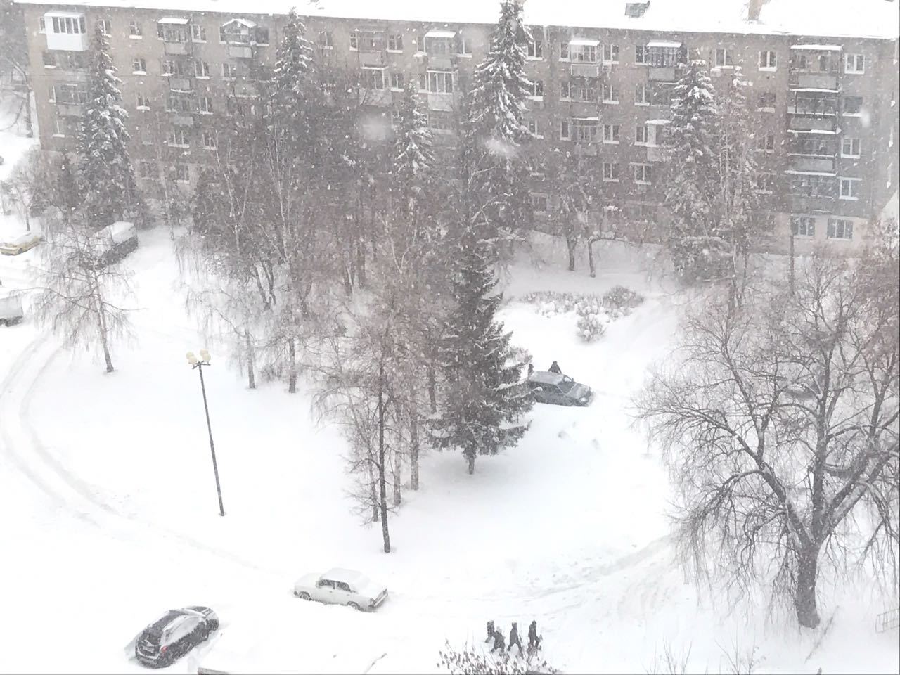 Snowfall in Ufa - Snowfall, Ufa, , , Longpost