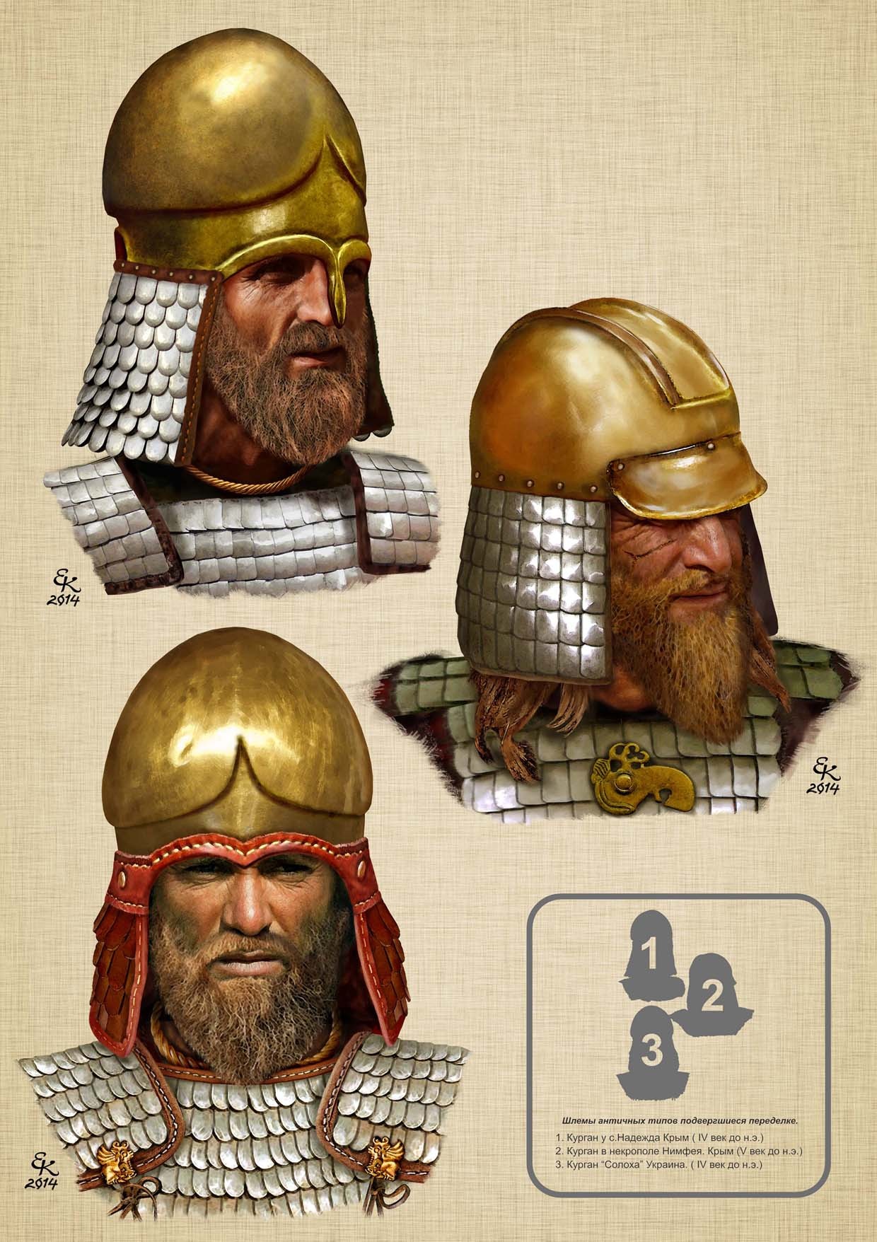 Scythians. Artist Evgeny Krai - Scythians, , Reconstruction, Longpost