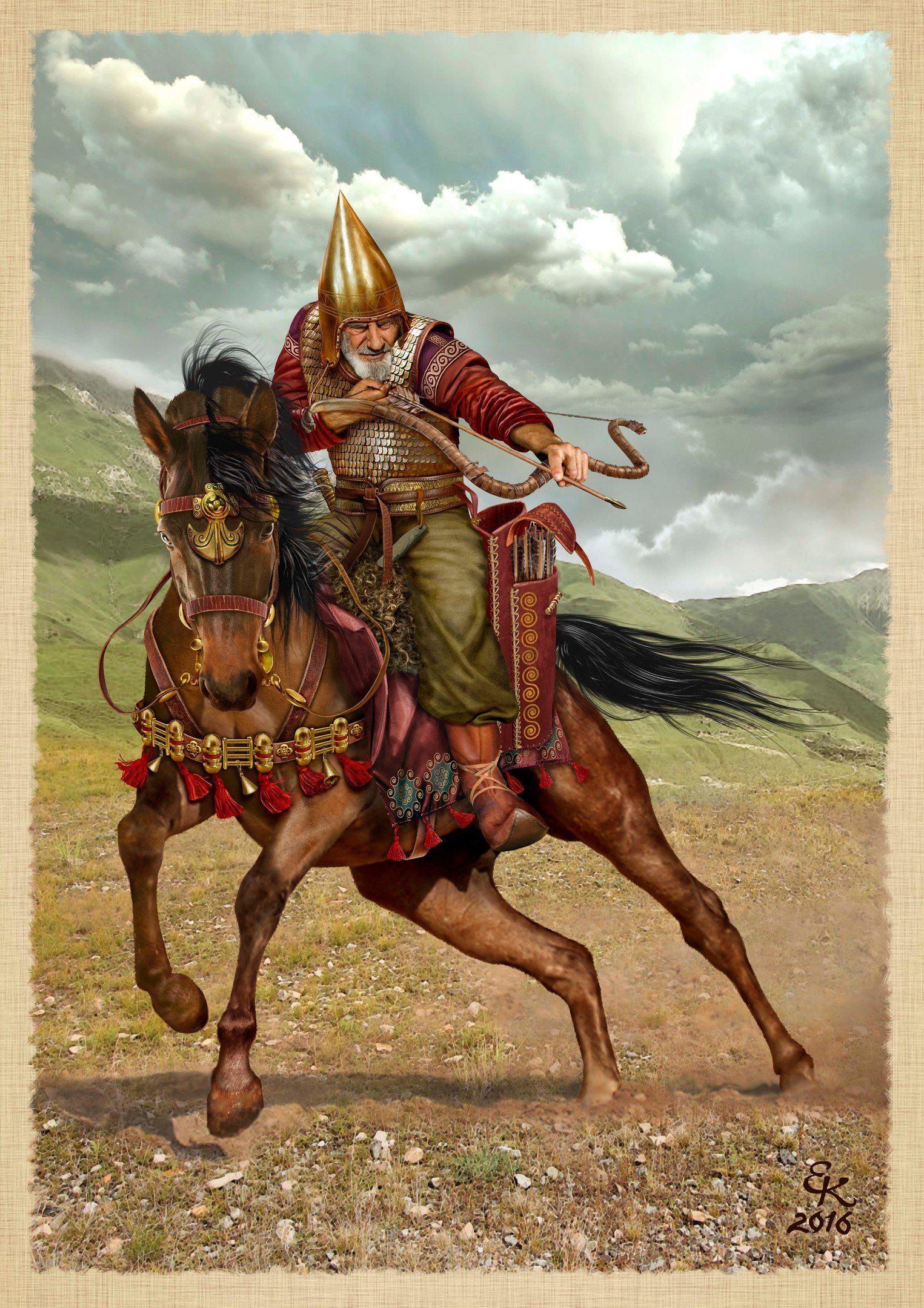 Scythians. Artist Evgeny Krai - Scythians, , Reconstruction, Longpost