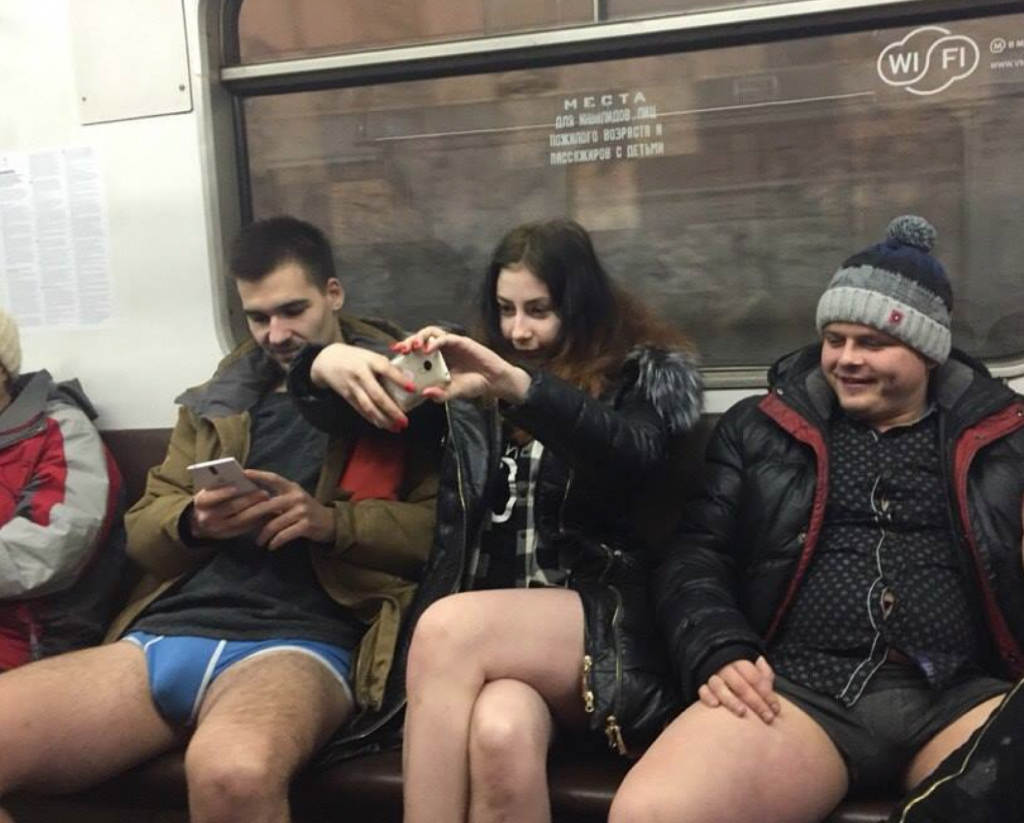 On the subway without pants. - Metro without pants, Flash mob, Town, Photo, Metro, Booty, Country, Longpost