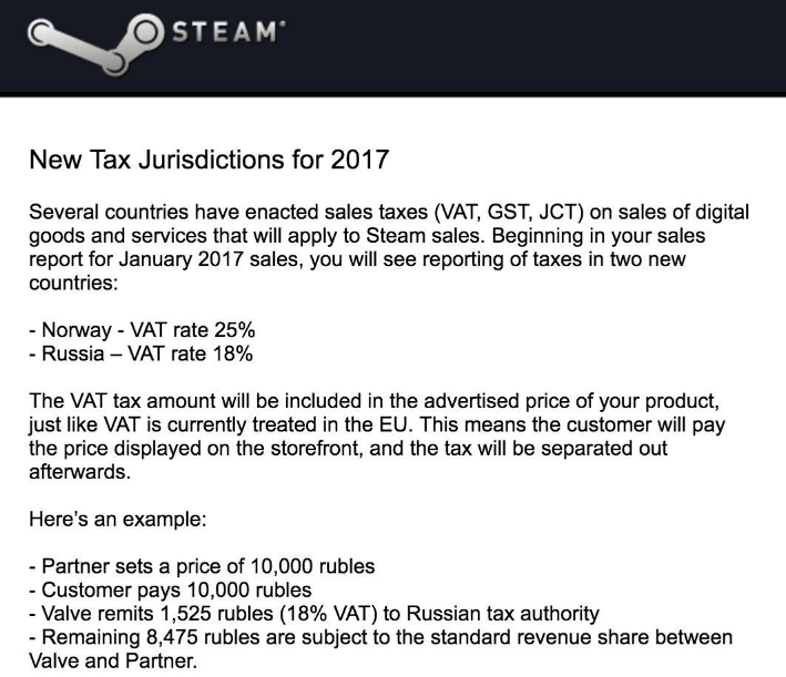 Часть игр в Steam подорожает из-за «налога на Google» - Steam, Игры, Налоги