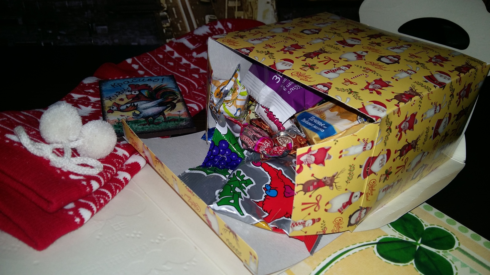 New Year's mood received from Rostov-on-Don! - My, New Year's gift exchange, Longpost, Gift exchange, Secret Santa, cat