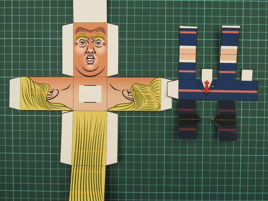 Paper Donald Trump - My, , Donald Trump, Trumpet, , Longpost, Origami