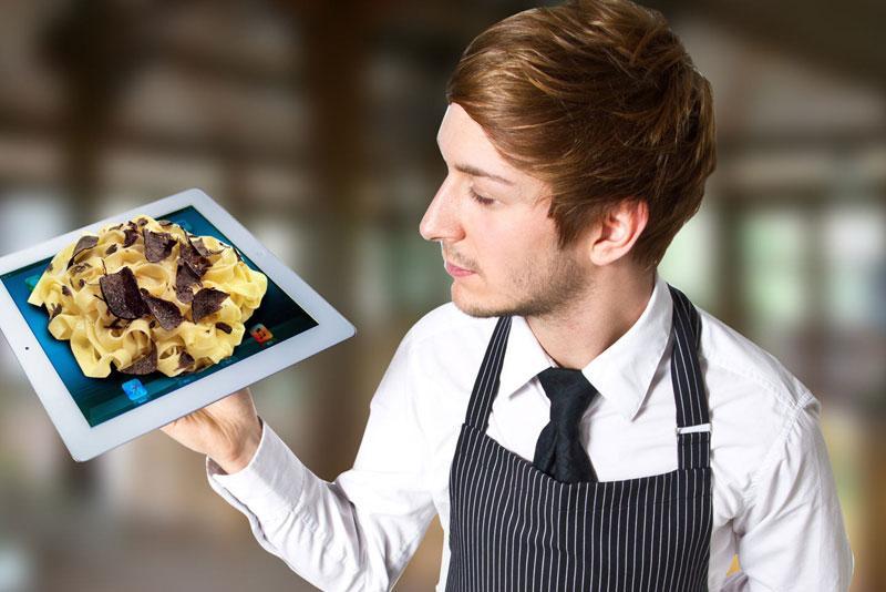 The Quince Restaurant serves food on iPads. - A restaurant, San Francisco, Food, iPad