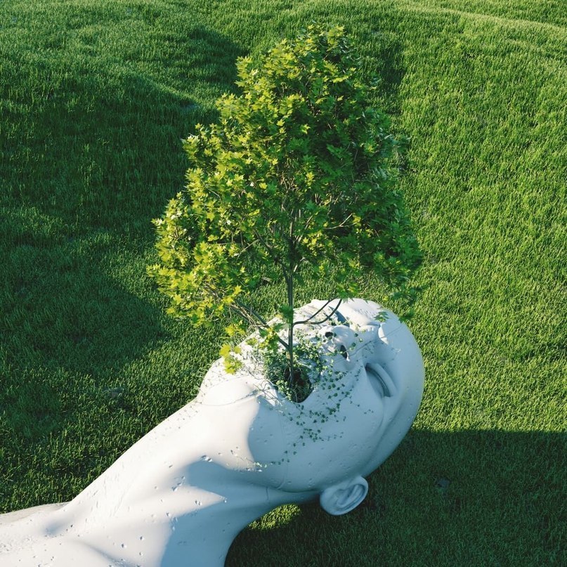 A tree in my mouth! - Sculpture, Tree