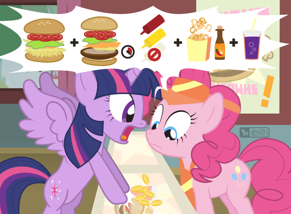 Free cash register! - My little pony, Twilight sparkle, Pinkie pie, Dm29