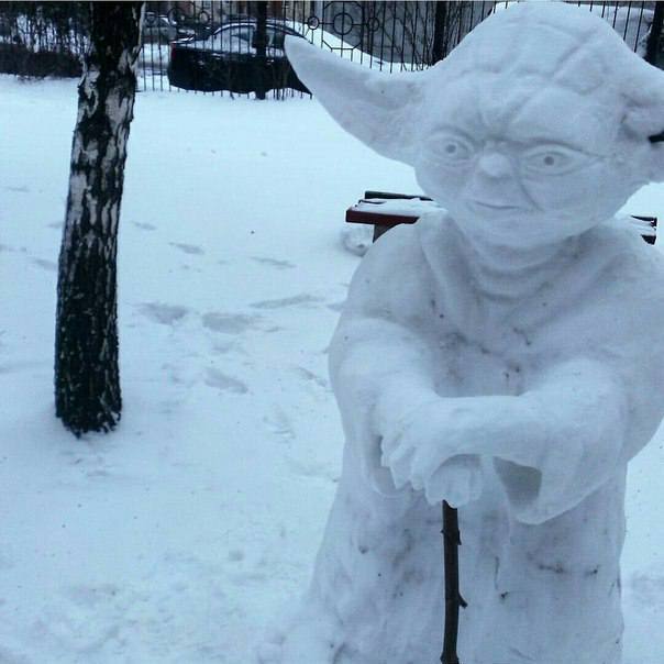 Yodovik - snowman, Yoda, Star Wars