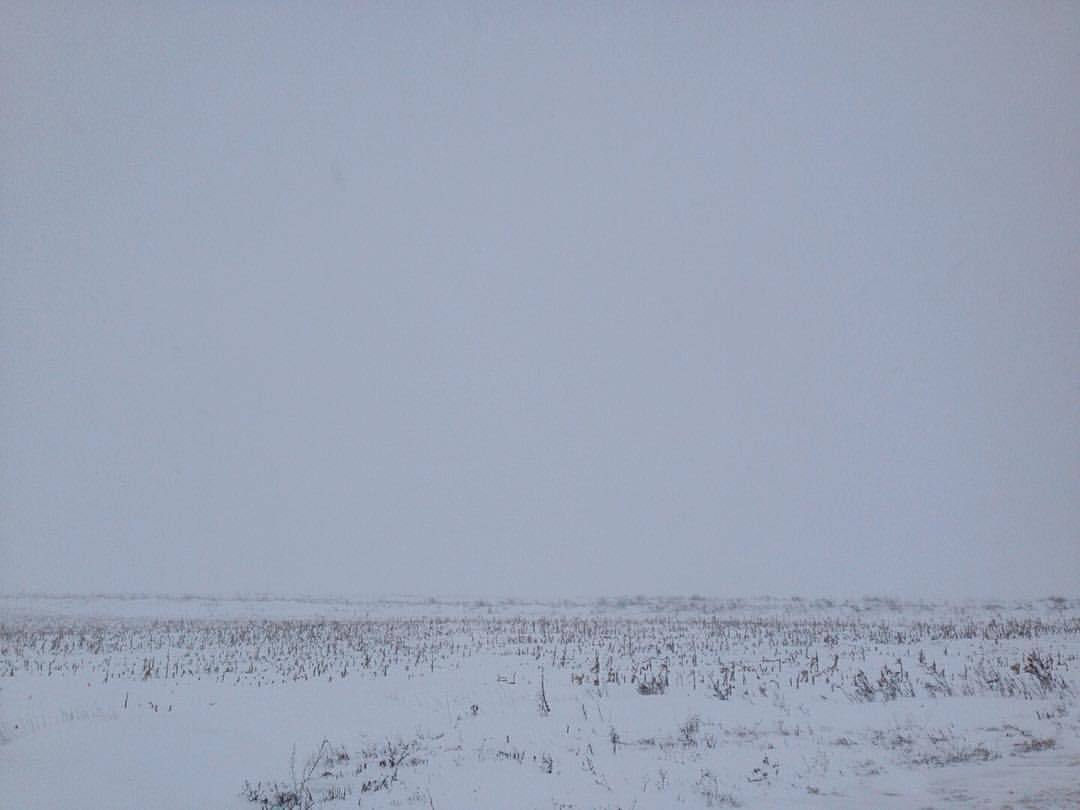 Where earth and sky meet - My, Field, Snow, The end of the world, Photo, My