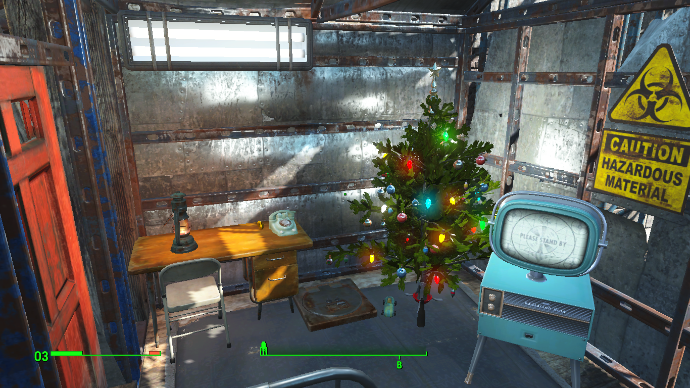 My kennel) I don’t dare to throw out the Christmas tree yet - My, First post, Fallout 4, Christmas trees, My, Longpost