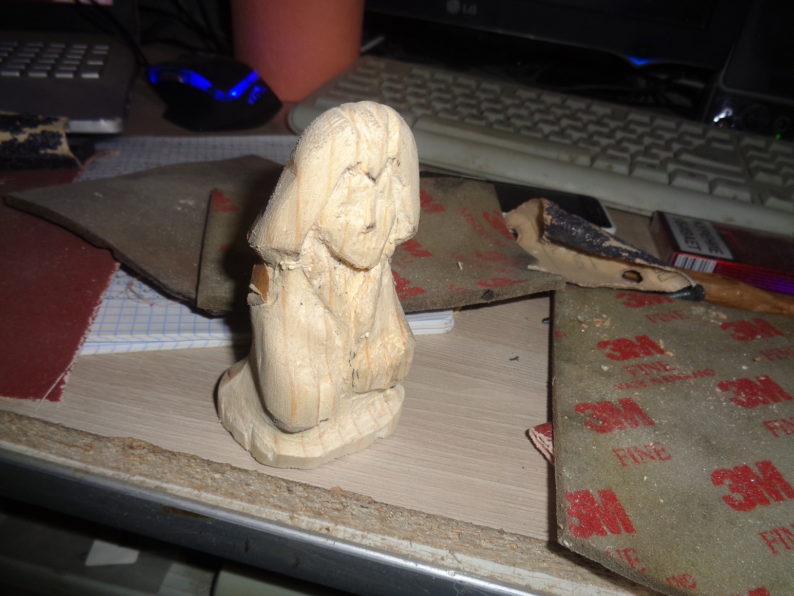 Wooden figurine or who are you without your CNC machine? - NSFW, My, Woodworking, Assassin, Longpost