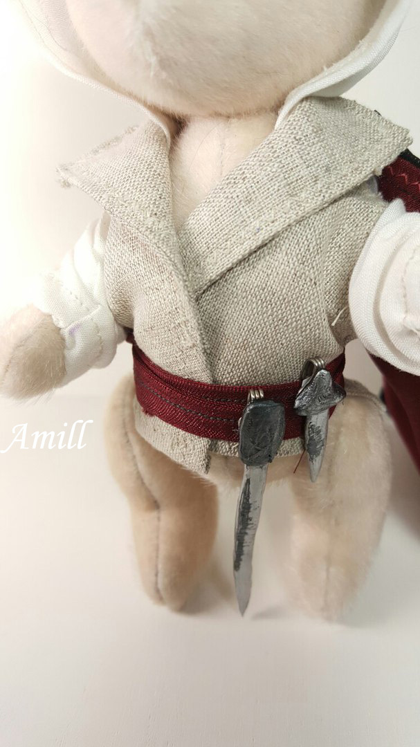 Teddy Assassin - My, Creation, Author's toy, Handmade, , Teddy's friends, Teddy bear, Needlework, With your own hands, Longpost