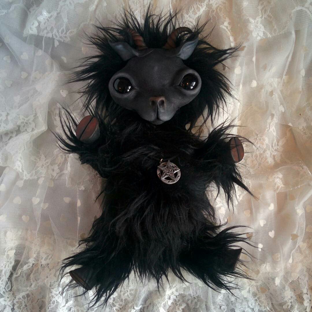 Dratuteee! - My, Handmade, Toys, Creation, Hobby, Needlework, Polymer clay, Baphomet, Milota, Longpost