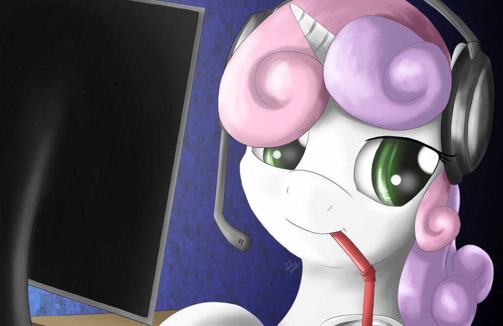 Геймер - My Little Pony, PonyArt, Sweetie Belle, Геймеры