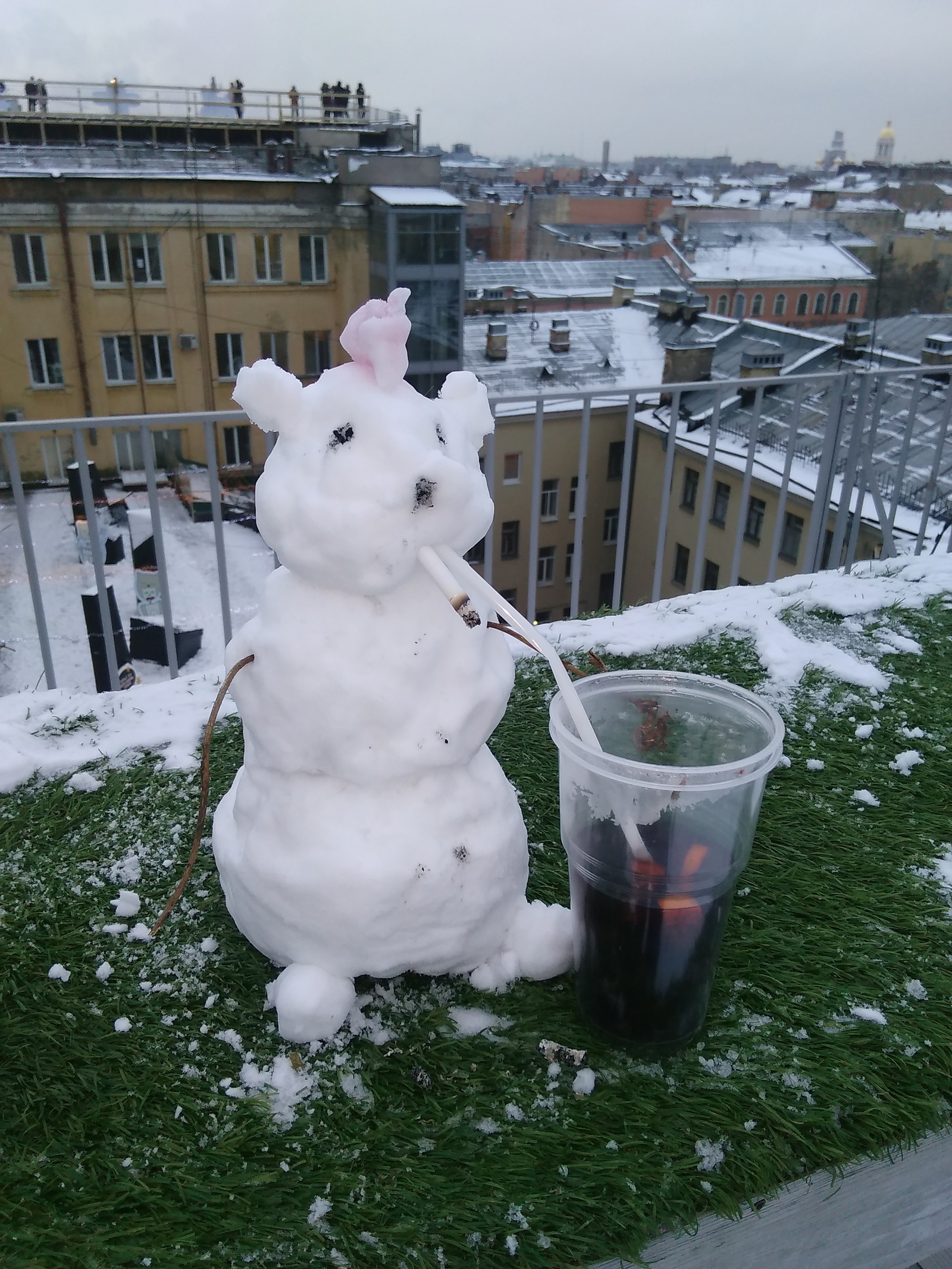 Snowman in the floors. - snowman, Loft Project Floors, Mulled wine